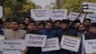 AMU students hold protest march against civilian killings in J&K