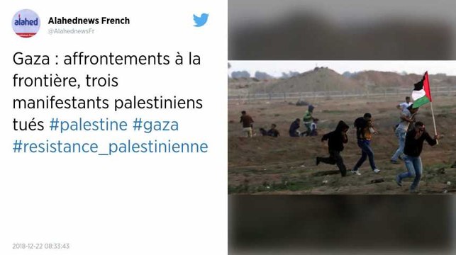 Trois Palestiniens dont un adolescent tués à la frontière de Gaza