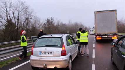 Les Gilets jaunes du Charolais sont arrivés au Magny