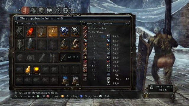 Ames obscures 2 - partie 208 - La créature du Roi bouffe une gaufrette, puis - une épée carbonisée