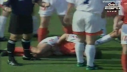 الشوط الاول مباراة كرواتيا و الدنمارك 3-0 يورو 96