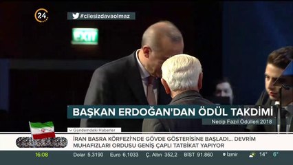 Erdoğan, Necip Fazıl Ödülleri'nde