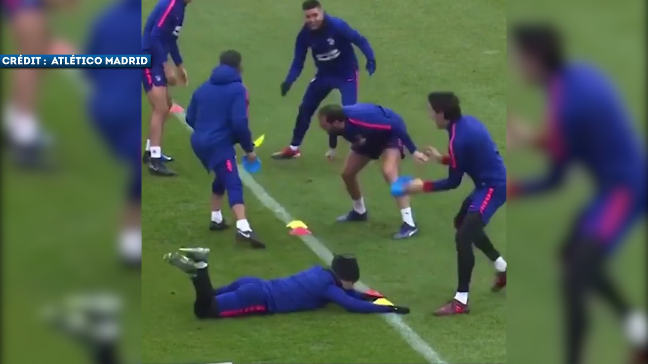 Antoine Griezmann se fait victimiser à l'entraînement de l'Atlético Madrid