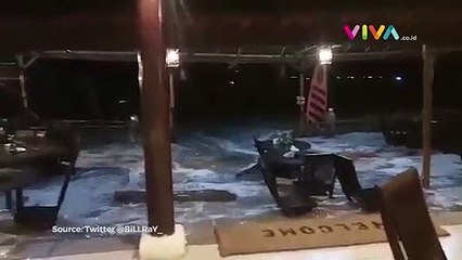 VIDEO: Detik-detik Dahsyatnya Air Laut Anyer Masuk Hotel