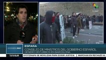 Intensas protestas por reunión de ministros españoles en Cataluña