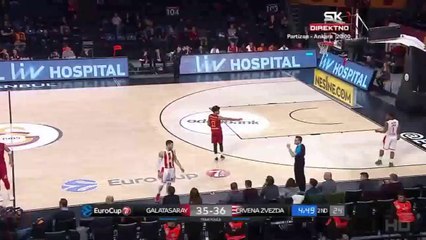 Cat appears on a basketball court during a televised game