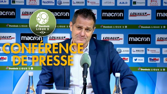 Conférence de presse AJ Auxerre - Grenoble Foot 38 (4-0) : Pablo CORREA (AJA) - Philippe HINSCHBERGER (GF38) - 2018/2019