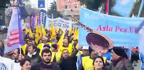 مظاهرات بسبب الغلاء فى تركيا تهتف ضد أردوغان