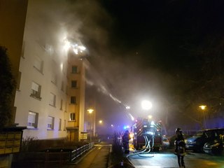 Un immeuble en feu rue de Toulouse à Mulhouse