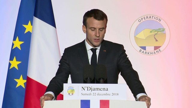 Discours aux militaires de l'opération Barkhane engagés contre les groupes armés terroristes