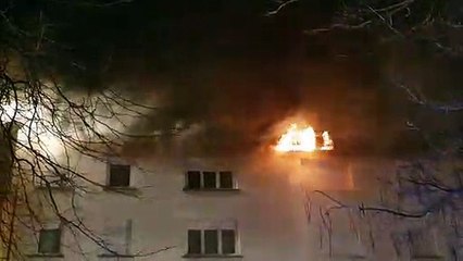 Un immeuble en feu rue de Toulouse à Mulhouse