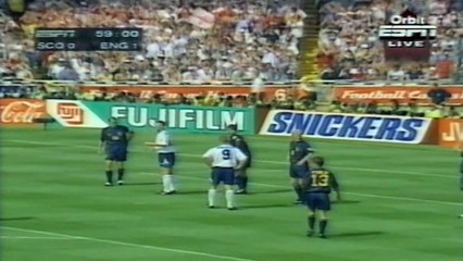 الشوط الثاني مباراة انجلترا و اسكتلندا 2-0 يورو 96