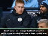 Guardiola has no regrets over De Bruyne and Aguero omission