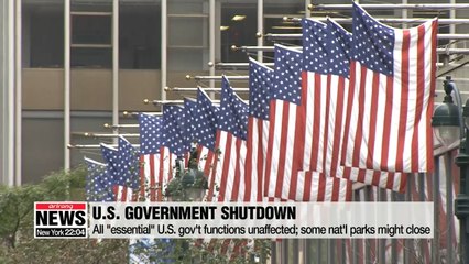 U.S. gov't shutdown will not affect 'essential' services; some nat'l parks may close