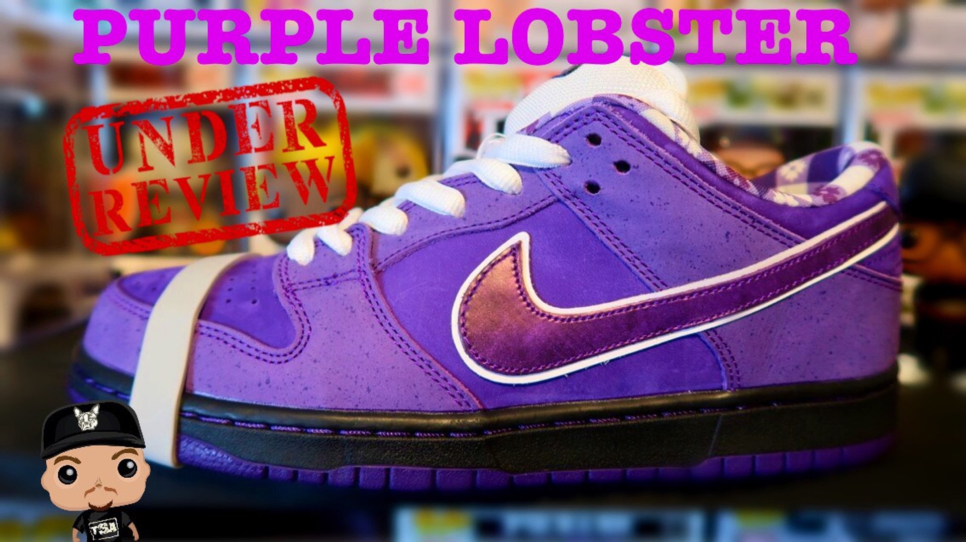 nike sb purple lobster on feet