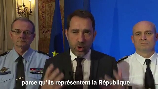 Christophe Castaner s'est exprimé cette nuit : Certains continuent à venir manifester, animés par la haine des institutions