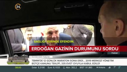 Gazi yakınıyla sohbet etti