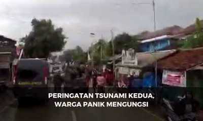 Peringatan Tsunami Berbunyi, Warga Panik Mengungsi