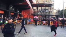 Valencia - Huesca: Llegada del Huesca a Mestalla