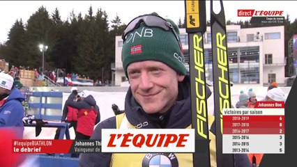 Video herunterladen: Boe «Peut-être la plus belle course de ma carrière» - Biathlon - CM (H)