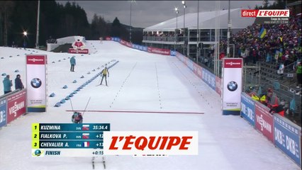 L'arrivée de la mass start en vidéo - Biathlon - CM (F)