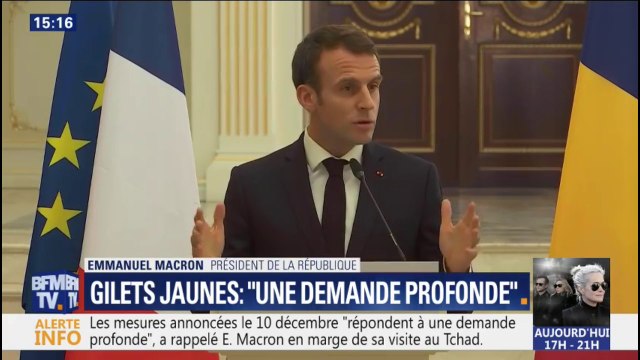 Emmanuel Macron : Les mesures annoncées le 10 décembre, répondent à une demande juste