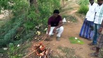 Pond fish cooking in green stick by VILLAGE FOOD FACTORY Tamil