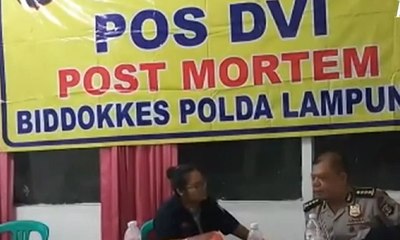 60 Jenazah Korban Tsunami Berhasil Diidentifikasi Tim DVI Polda Lampung