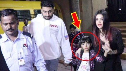 Aishwarya Rai Abhishek Bachchan PROTECT Aaradhya From CROWD Outside School
