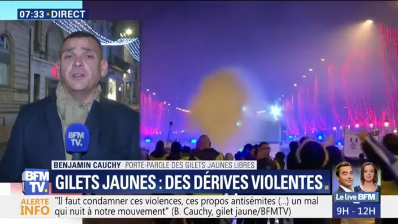 Benjamin Cauchy: "L’extrémisme n'a pas sa place au sein des gilets jaunes"