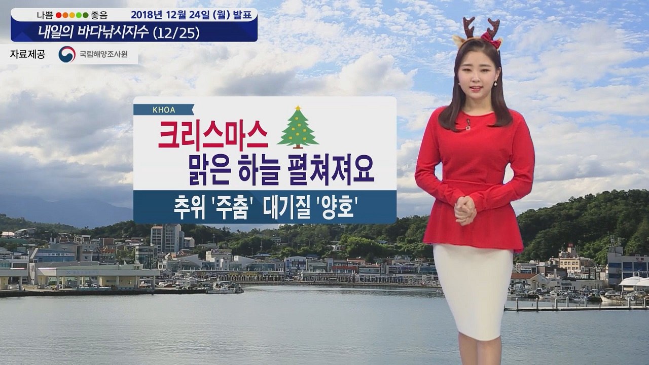 [내일의 바다낚시지수] 12월25일 추위 한결 누그러지고 전 해역 출조 가능한 바다 상황  / YTN