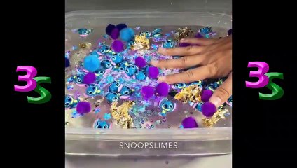 So Relaxing and Satisfying Slime Videos / ASMR Slime Challenge #25