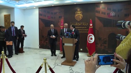 Çavuşoğlu-Cihinavi ortak basın toplantısı - TUNUS