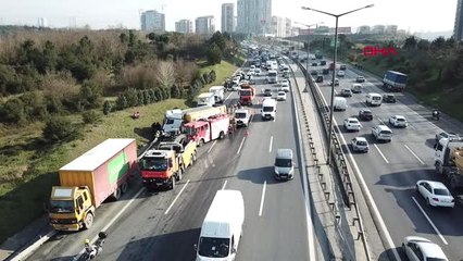 İstanbul Tem'de Hafriyat Kamyonunun Çarptığı Polis Şehit Oldu