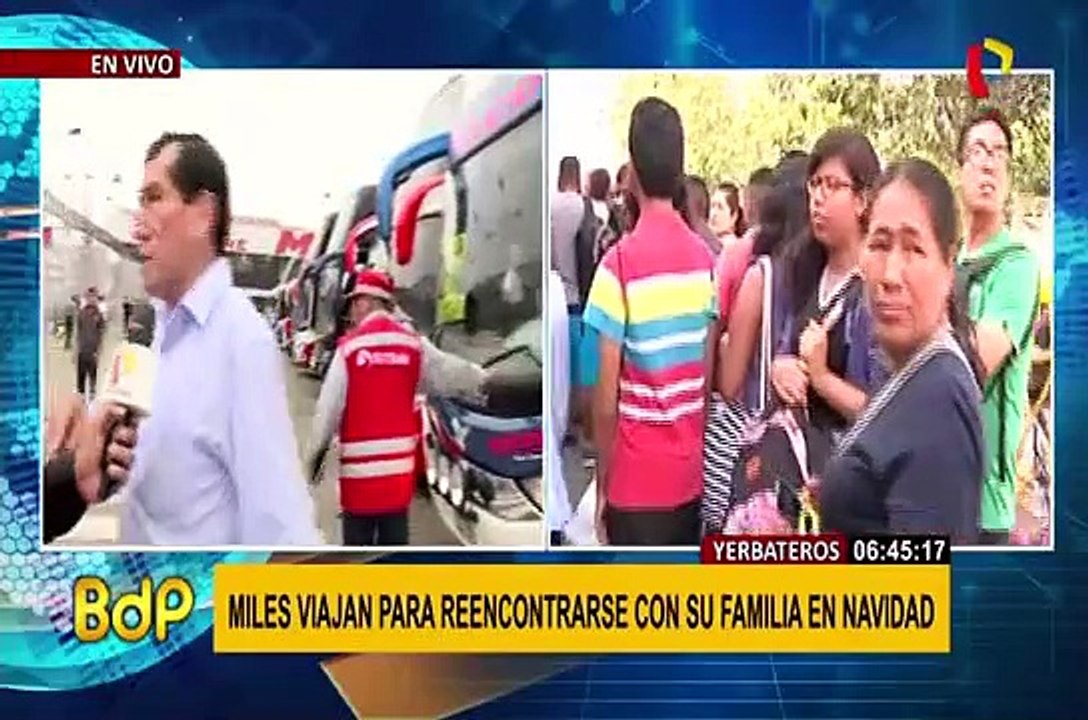 Terminal de Yerbateros: pasajeros viajan al interior del país por Navidad