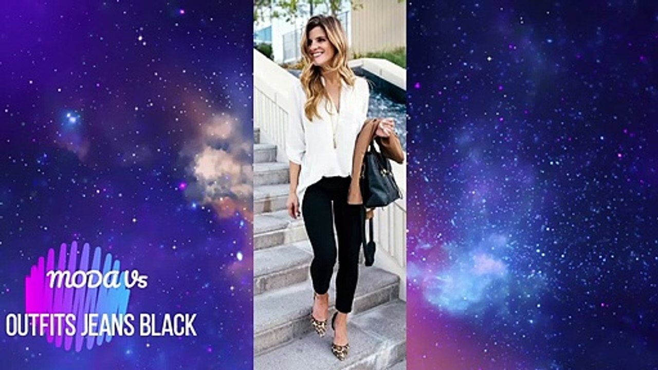OUTFITS CON JEANS NEGROS 2019- MODA V5
