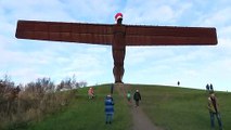 Angel of the North dons a Santa hat for Christmas