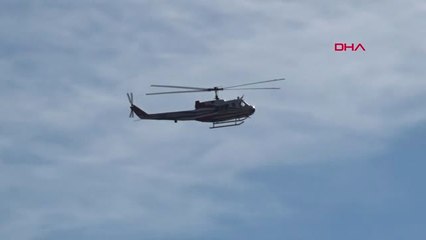 Antalya Jandarmadan Helikopterli Yol Uygulaması