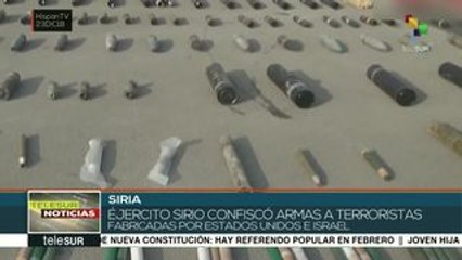 Siria: encuentran arsenal de fabricación israelí y estadounidense
