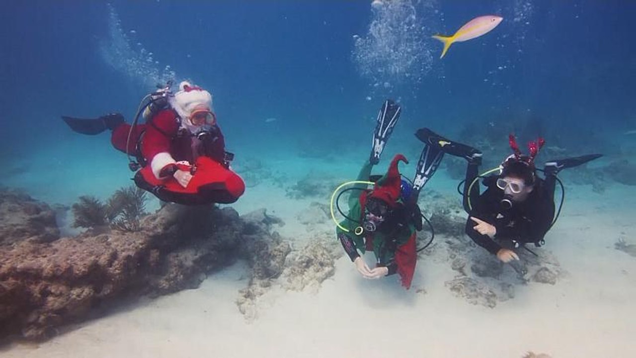 Подводные сани флоридского Деда Мороза