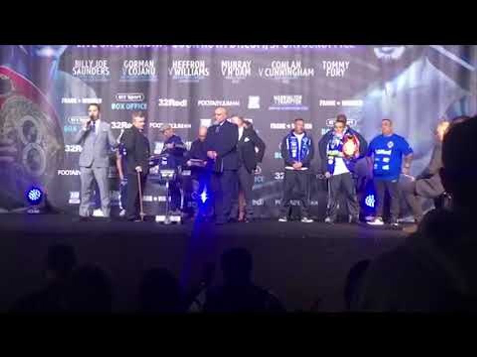 JOSH WARRINGTON vs CARL FRAMPTON WEIGH-IN (Warrington booed)