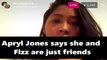 Apryl Jones speaks on the Lil Fizz rumors, saying they are close, but not dating, met through Omarion, and remained close, AS FRIENDS, after the breakup #LHHH