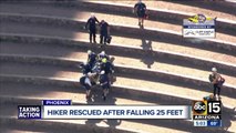 Hiker rescued after falling 25 feet while free-climbing Papago Peak