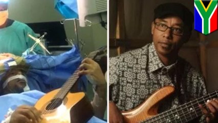 Musician plays guitar while getting brain surgery