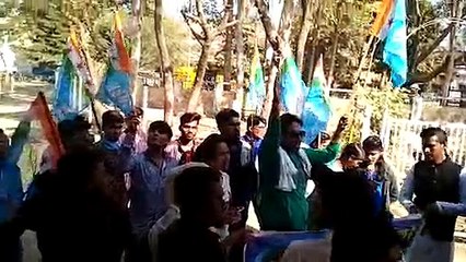 NSUI  ने  रैली निकली ज्ञापन सौपा