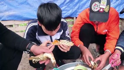 Hữu Bộ - Tôm Mũ Ni Nướng Mọi - Grilled Shrimp