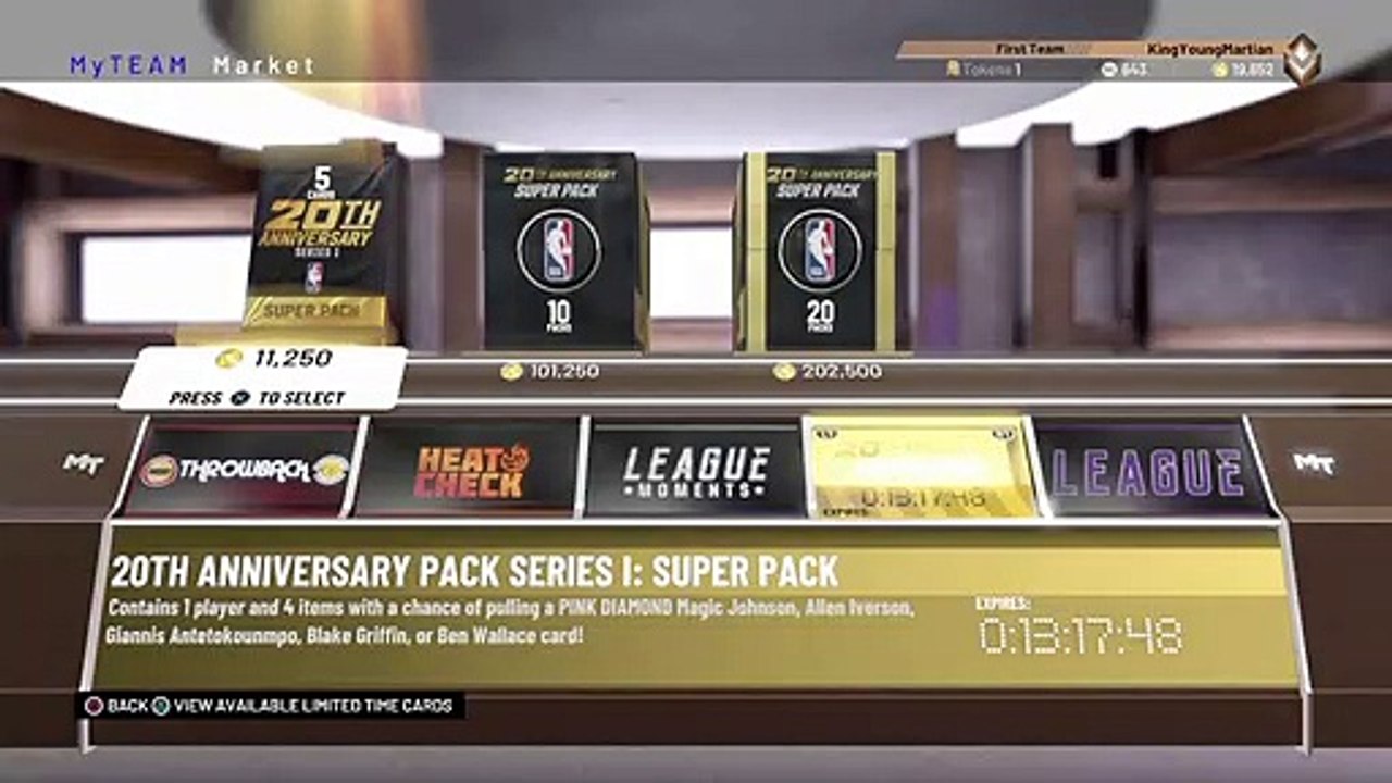 20th Anniversary Pack Series 1: Super Pack - NBA 2K19 MyTEAM