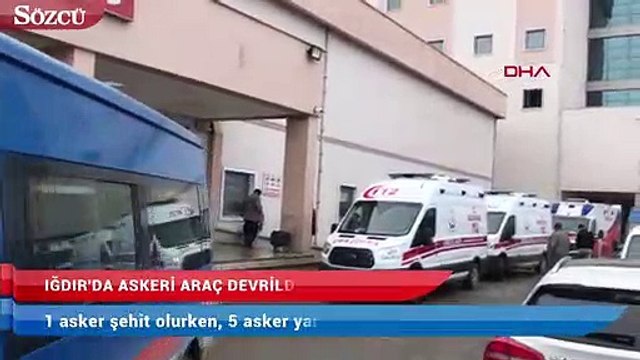 Askeri araç kaza yaptı 1 şehit, 5 yaralı