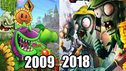 Evolution of Plants Vs Zombies Games 2009 - 2018