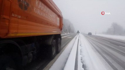 Bolu Dağı'nda Kar Yağışı Etkili Oldu..